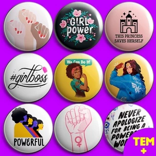Botton FEMINISMO de 3,5cm/4,5cm/5,5cm de Alfinete - Botom Feminista