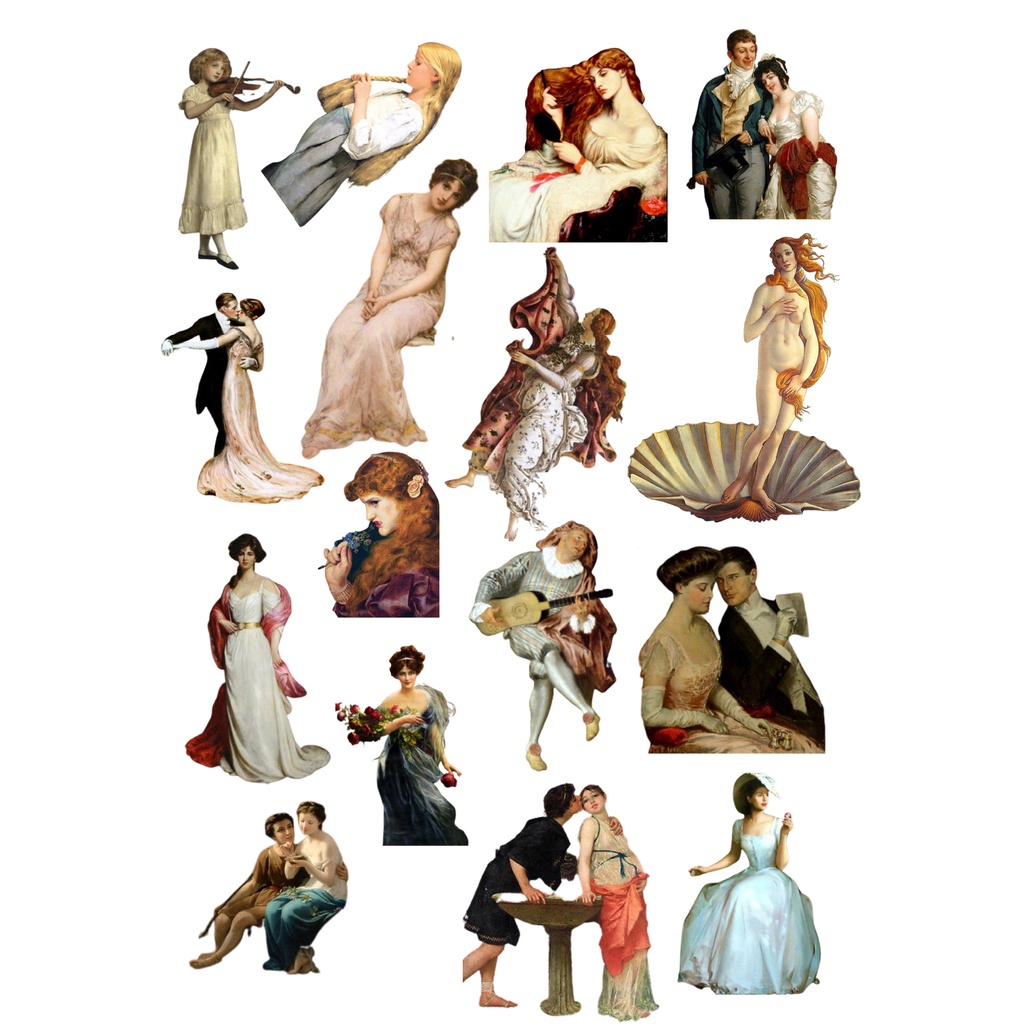 Pac de 15 stickers/adesivo de arte para decoração de scrapbook