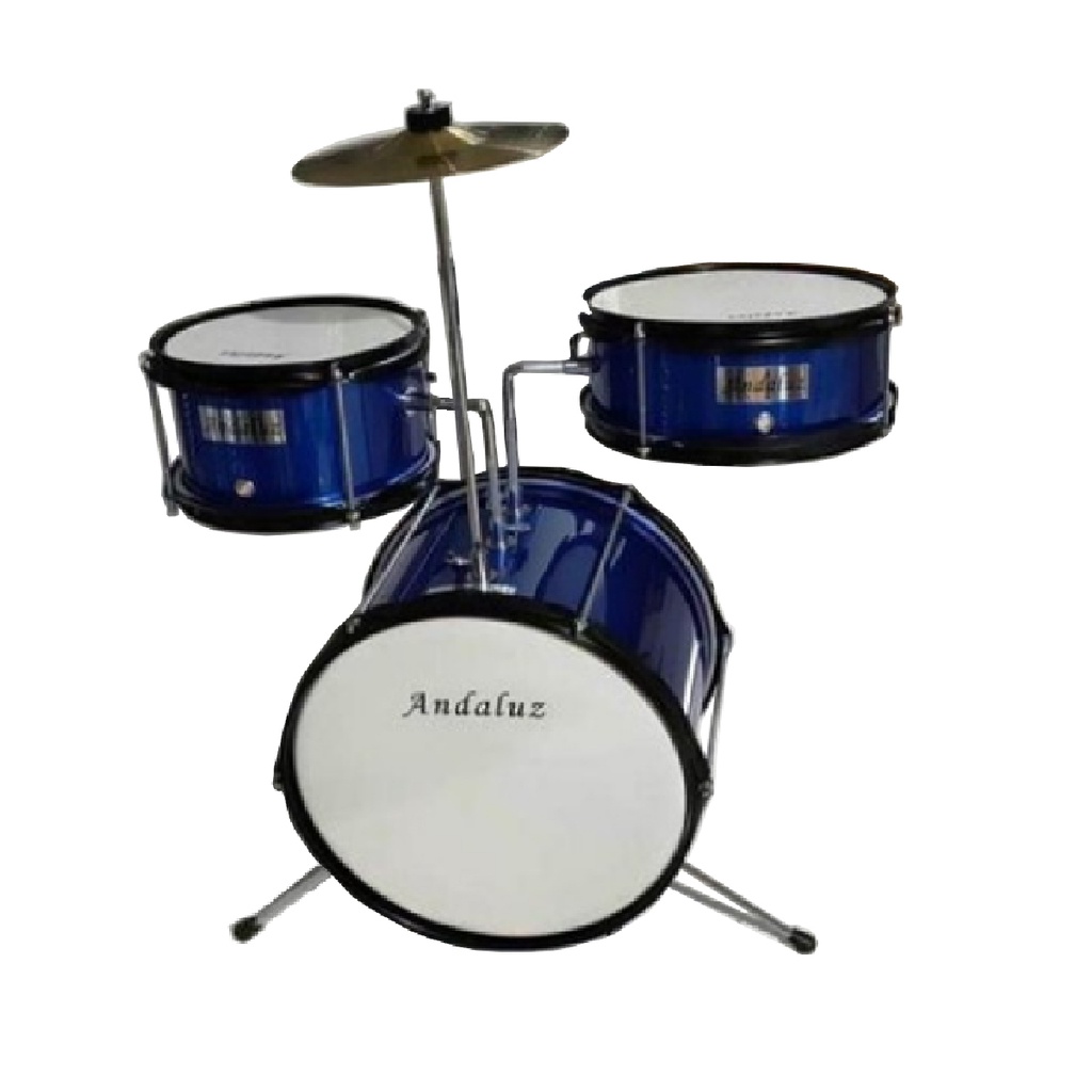 Tambor Infantil Classic Cantabile De 8 Pulgadas - Madera, Color Blanco-azul, Incluye Baquetas, Para Niños +3 Años