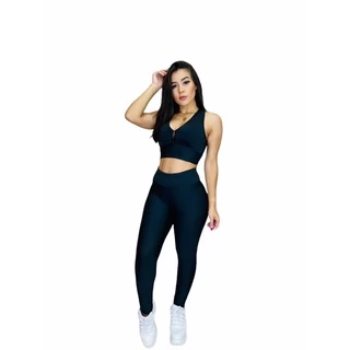 Conjunto Fitness Calça + Top Super Luxo