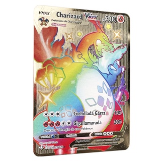 ✨【Direct sales】✨Cartas De Metal Pokemon Dourado Versão Espanhola Vastro  Vmax GX Pikachu Charizard Lugia Arceus Kids Collection Cartões De Jogo De  Presentes