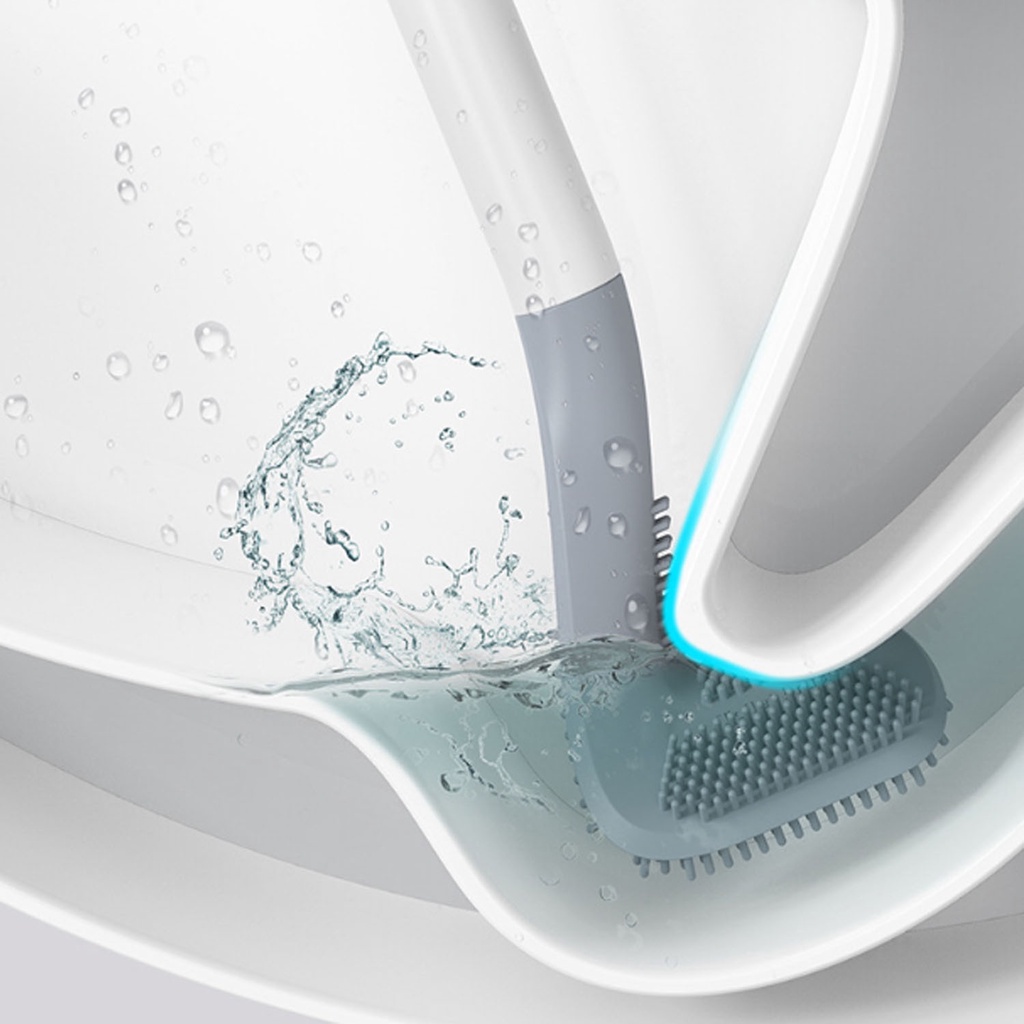 Escova Sanitária Golfe Silicone Com Adesivo Para Parede Limpar Vaso Banheiro Toalete