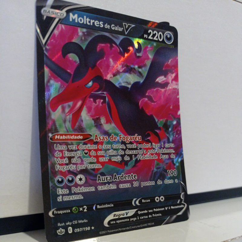 Carta Pokémon Moltres De Galar V Reinado Arrepiante