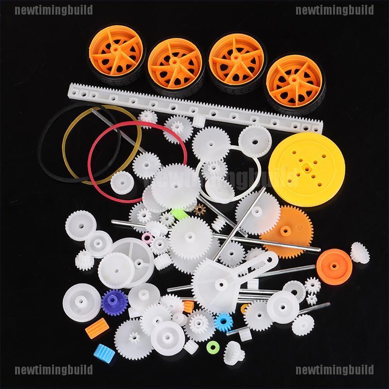 78 Peças Engrenagem De Plástico Para Motor De Robô / Acessórios Para Modelo Diy
