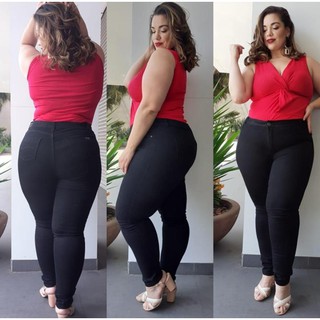 Calça Jeans Plus size Branca para enfermagem com mega lycra PROMOÇÃO SÓ  79,90