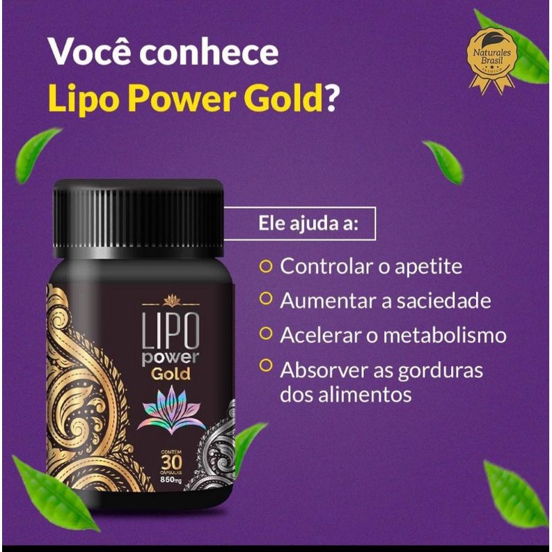 Lipopower Gold Emagrecedor 100% Natural
