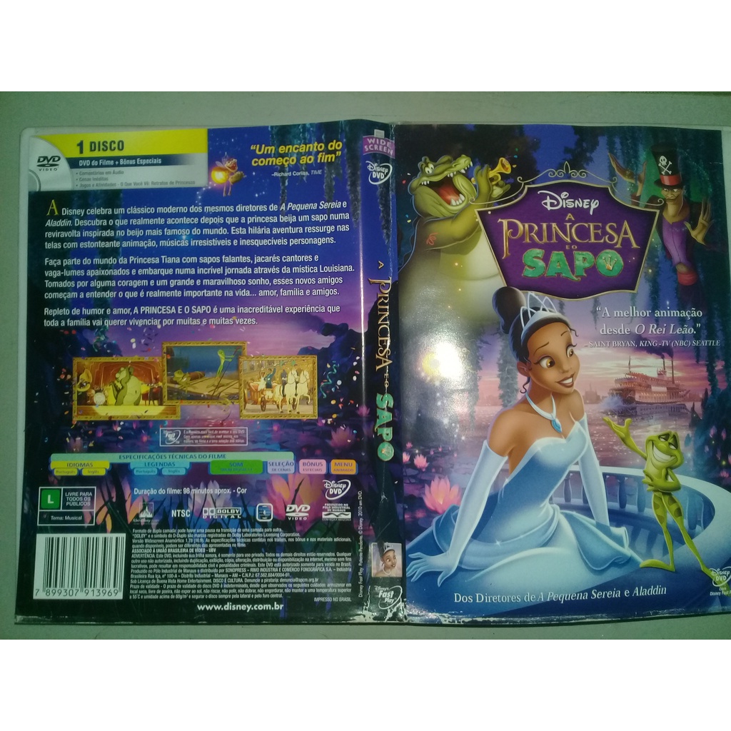 DVD ORIGINAL - DESENHO - A PRINCESA E O SAPO - DISNEY | Shopee Brasil