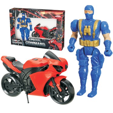 Boneco Special Command Com Moto Cores Sortidas , Briquedo Boneco Com Moto - Adijomar