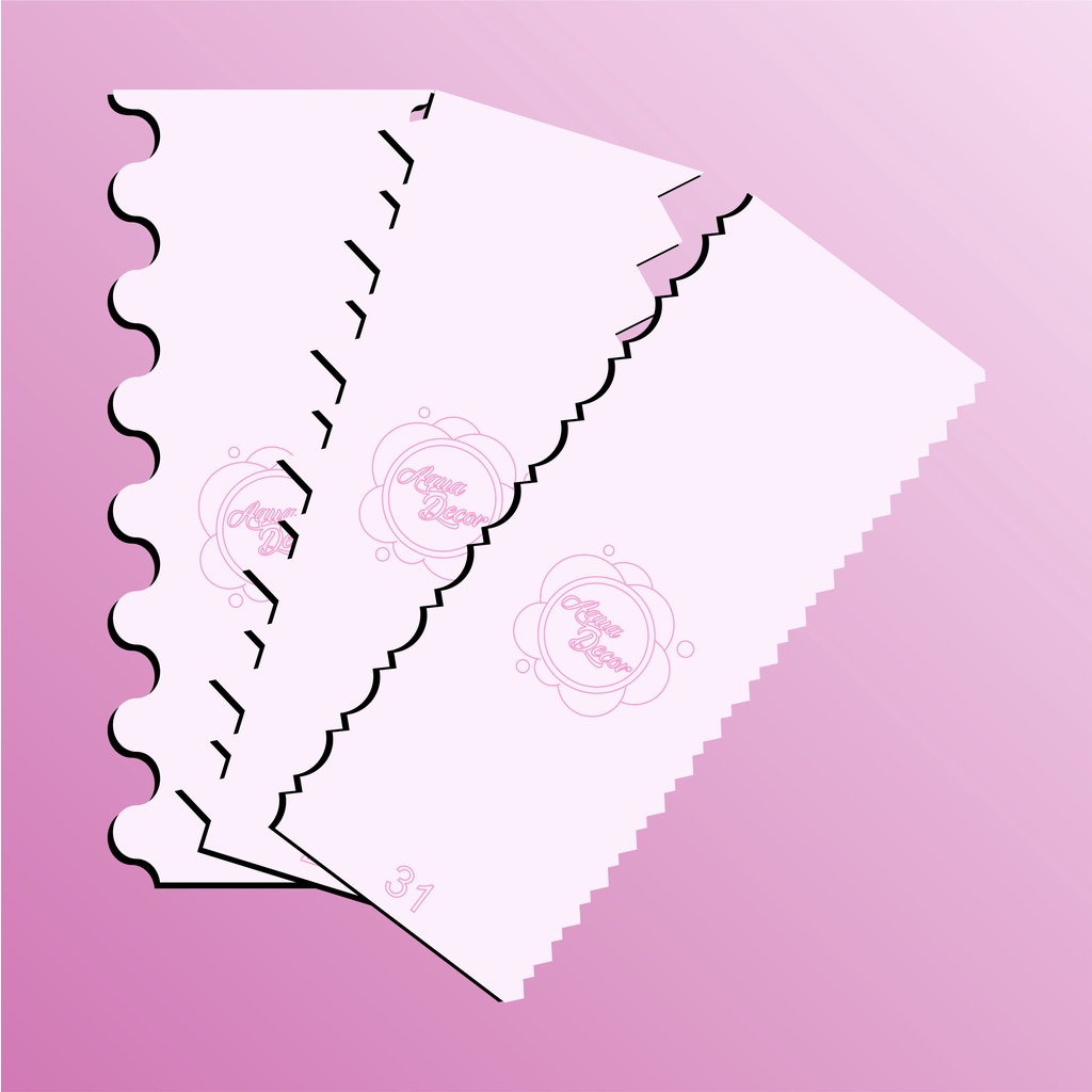 Espátula 20x08 cm ROSA BEBÊ - modeladora de bolo