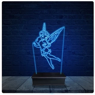 Luminária Led Acrilico Abajur - Fada Disney Princesa