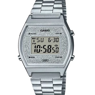 Relógio Casio Feminino Vintage Prata Gliter B640wdg-7df