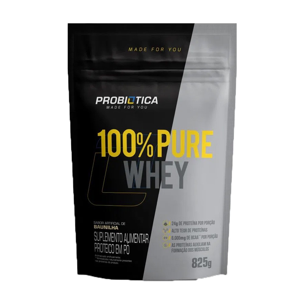 100% Pure Whey 900g Refil – Probiotica – Promoção – Whey Proteín Top Promoção