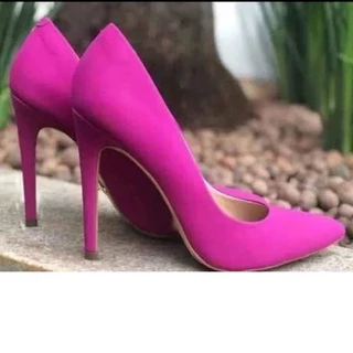 Salto alto 10 cm scarpim 10cm fechado moda feminina camurça casual