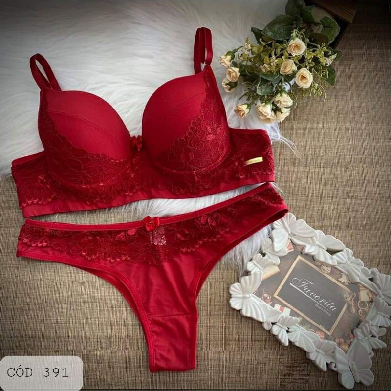 Conjunto de Lingerie com Bojo Base Confort