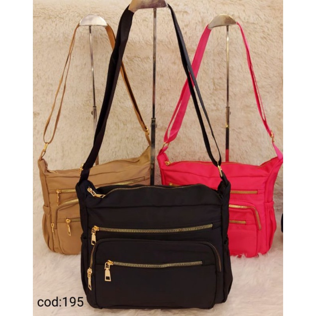 Bolsa feminina nylon transversal grande divisoria 3230