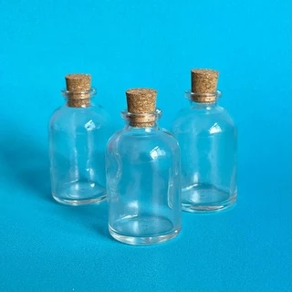 25 und vidro penicilina com rolha de cortiça 50ml