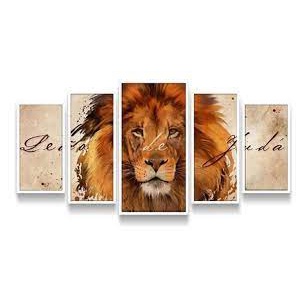 Kit QUadros Decorativos Mosaico 4 Peças Frase Safari Personalizado Desenho  Leão Elefante Zebra Macaco Girafa Zoológico Infantil Criança Abstrato