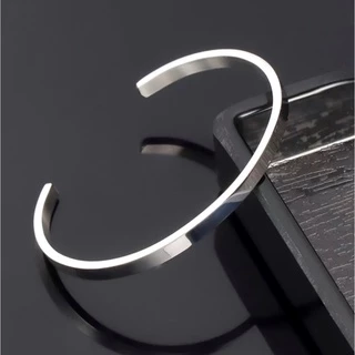 Bracelete Masculino Liso Prata Masculino/ Bracelete Aço inoxidável/ Bracelete Ajustável