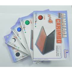 Almofada Para Carimbo nº 3 e 4 Tampa Plastica e Metal Carimbeira nas Cores: Azul, Preta e Vermelha