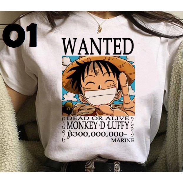 Camiseta One Piece Luffy Anime Unissex Poliéster