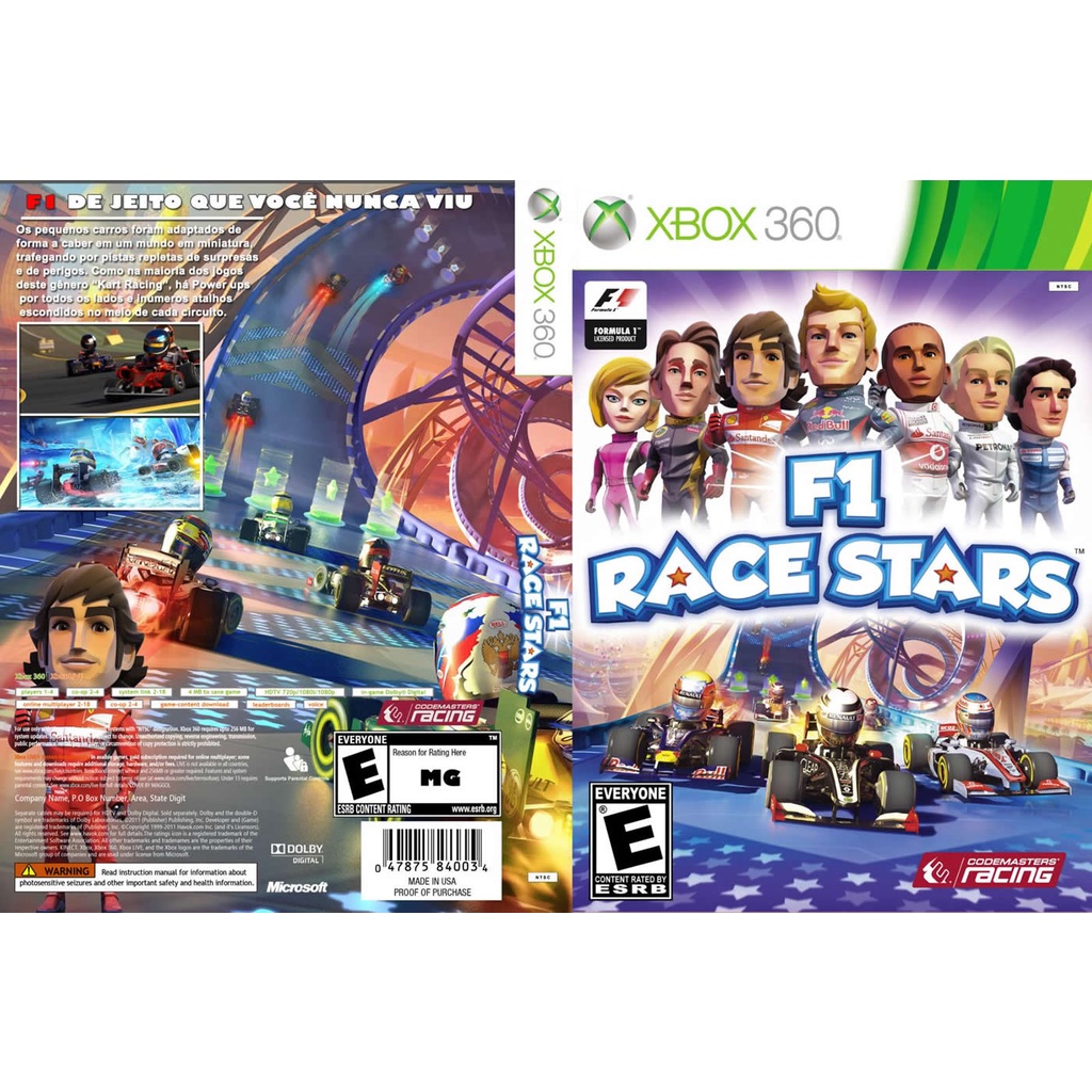 JOGO F1 RACE STARS XBOX 360 USADO