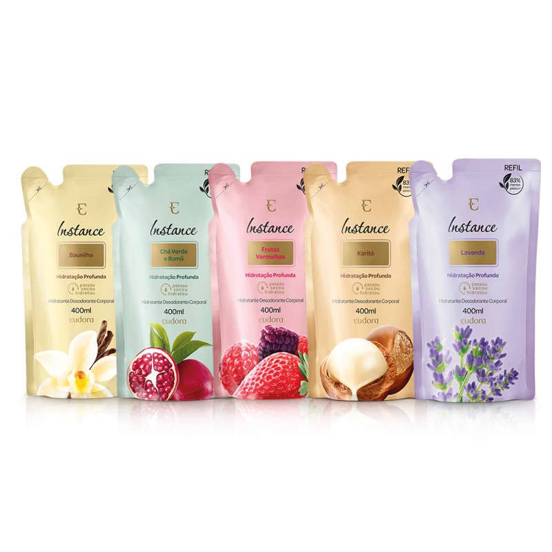 refil de hidratante Eudora de 350 ml cada , embalagem nova