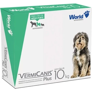 Vermífugo World Veterinária VermiCanis Plus para Cães de 10 Kg