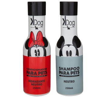 Combo Kit banho cachorro e Gatos: Shampoo e Condicionador Neutro KDog Disney