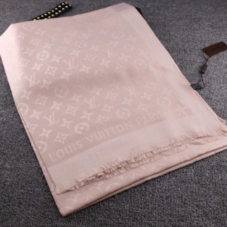 Echarpe Louis Vuitton Monogram Rosa e Branco