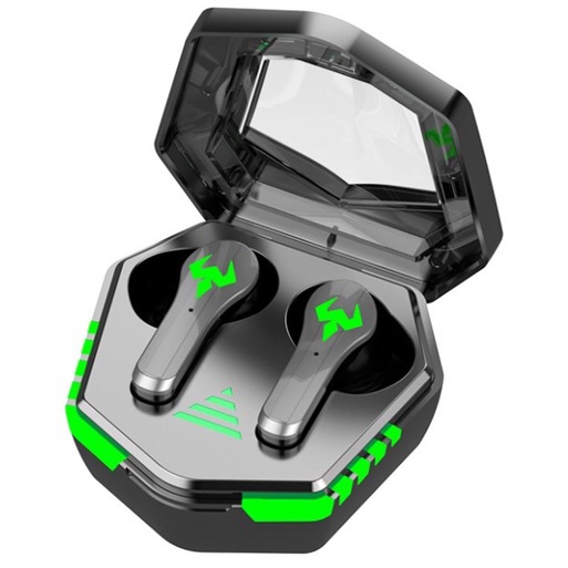 Fone De Ouvido In Ear Gamer Sem Fio Bluetooth Luz Led Gaming Microfone Isolamento Ruido