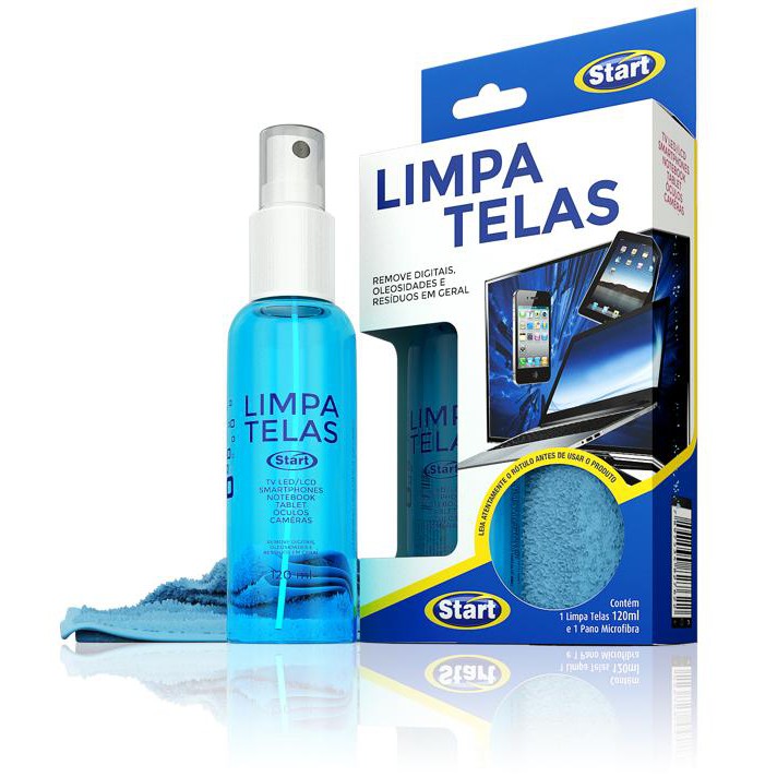 Limpa Telas Start 120ml + Pano Microfibra