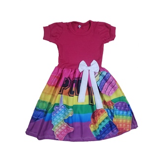 Vestido Pop It infantil aniversário veste 8 a 9 anos - GG