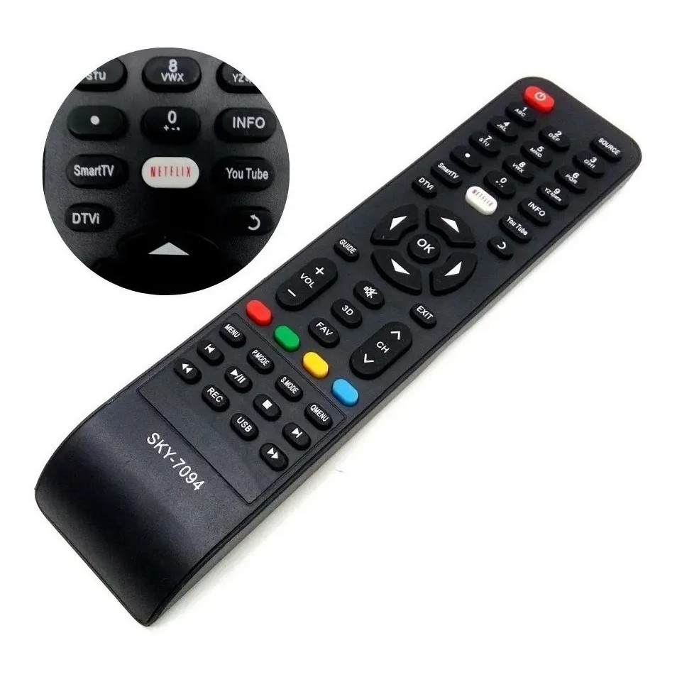 Controle Remoto Philco Smart Tv 3d Netflix Youtube Sky 7094 Shopee Brasil 3502