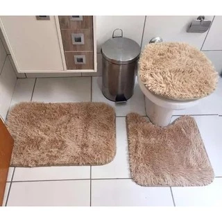 Kit Tapete Para Banheiro Felpudo 3 peças
