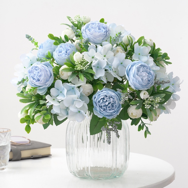 Bouquet Artificial De Flor De Seda Peônia Com 10 Flores Para Decoração De  Casamento , Arranjos , Festa E Casa