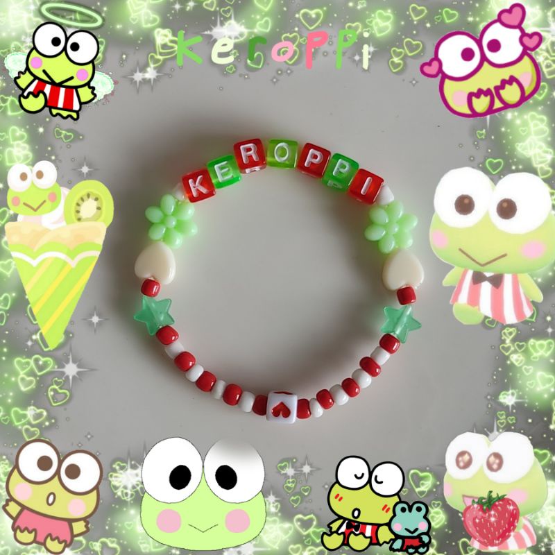 Pulseira Keroppi / Personagens Sanrio (Hello Kitty)