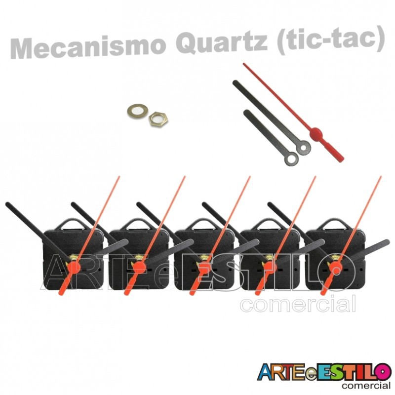 5 Maquinas de Relogio Eixo 13 17 e 19 Máquinas p/ Relógio de Parede e Relogios Artesanais