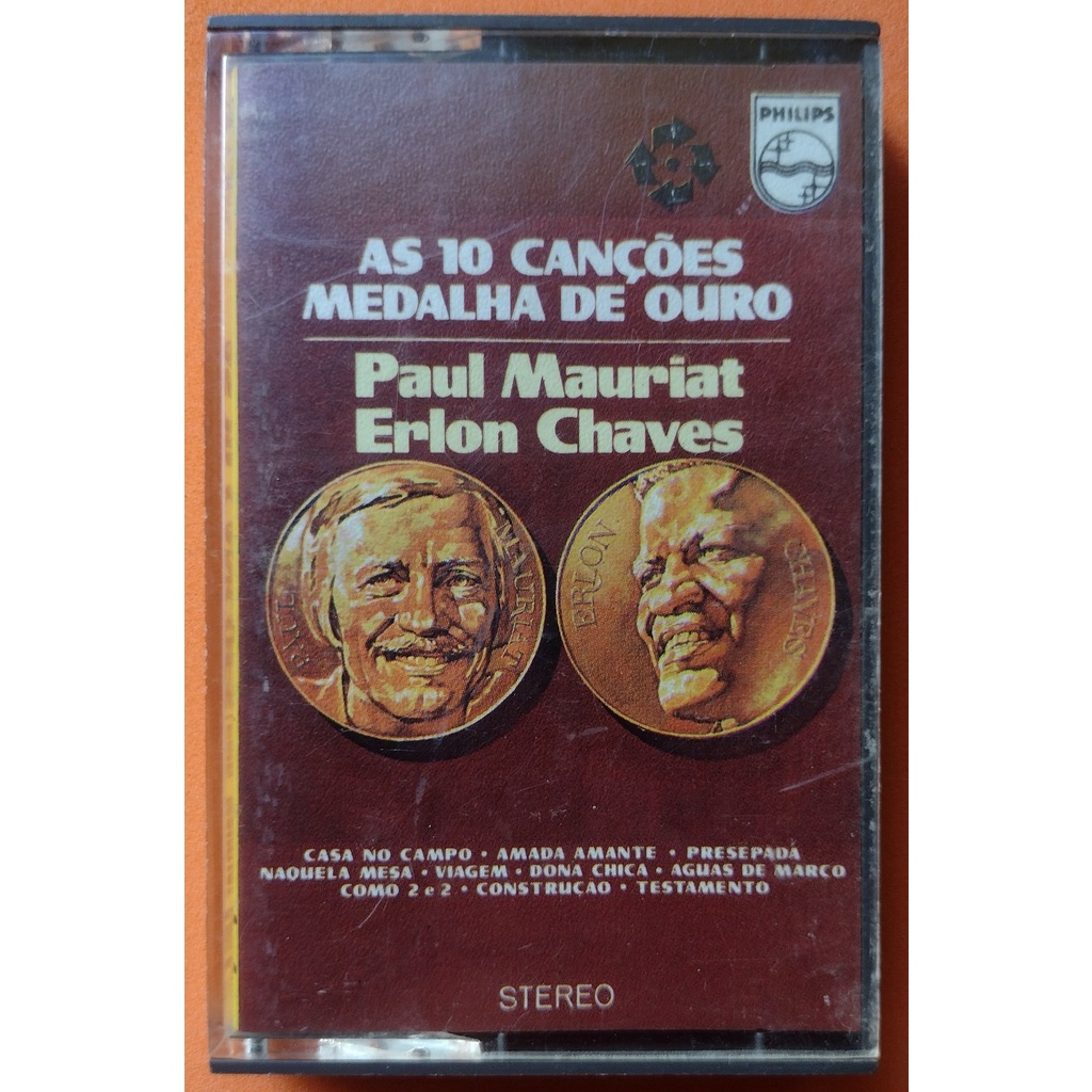 Fita Cassete Paulo Mauriat Erlon Chaves Medalha De Ouro | Shopee Brasil