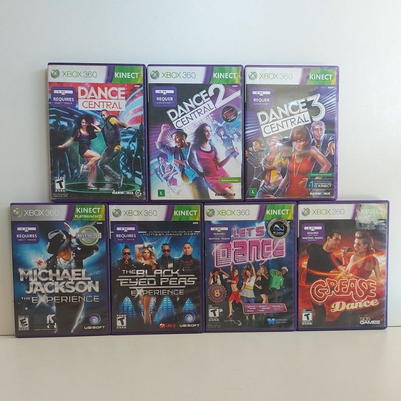 Jogos para Kinect Xbox 360 Dance Central Michael Jackson Black Eyed Peas  Grease Let´s Dance