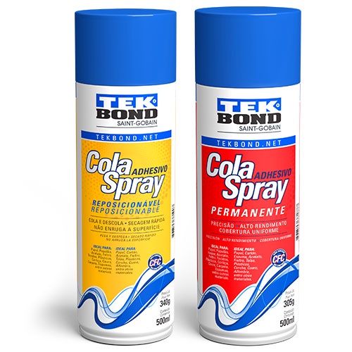 Cola Spray Reposicionavel TekBond 340G/500Ml | Shopee Brasil
