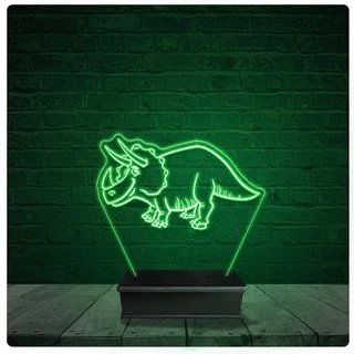 Luminária Abajur Acrílico Led - Dinossauro 10