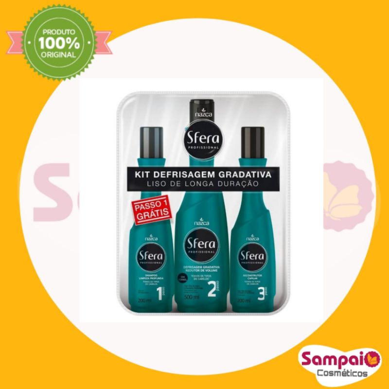 Kit Defrisagem Defrizagem Gradativa Liso Perfeito 3 Passos Sfera ...
