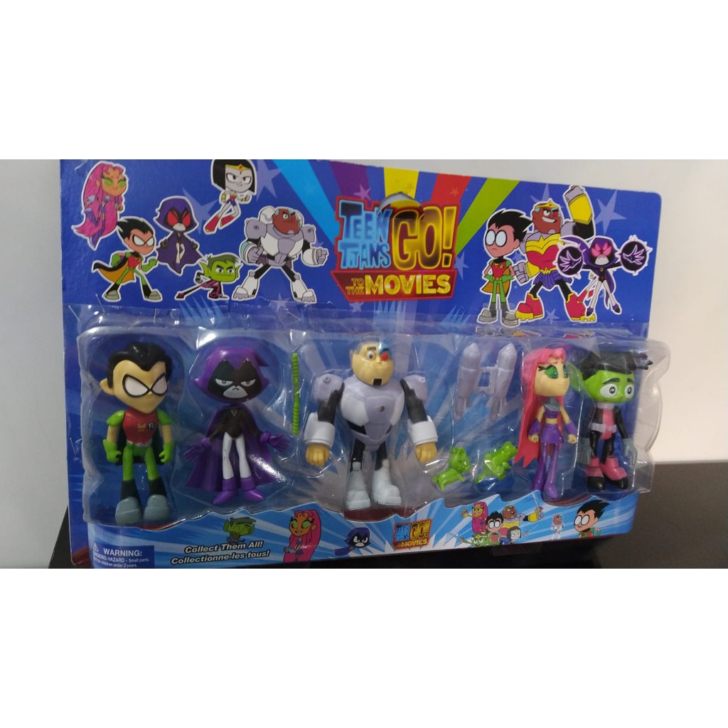 5 Bonecos Teen Titans Go Jovens Titãs | Shopee Brasil