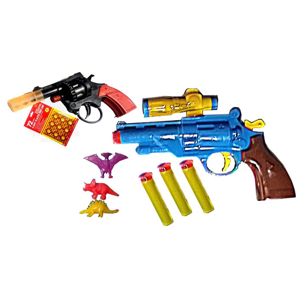 Kit 3 Arma De Espoleta Arminha Brinquedo Revolver Espoleta