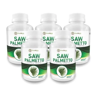 5x Sabal Saw Palmetto Extra Forte 500mg 600 Cápsulas