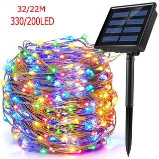 330LED 200LED 100LED 50LED 32/22/12/7M Luzes Solares Ao Ar Livre À Prova D