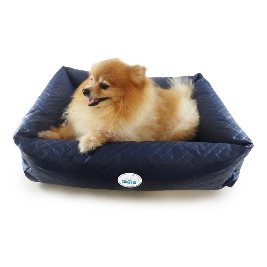 Cama Pet Impermeável Caminha Cãokent Cachorro E Gato Courino Marinho P (50x40cm)