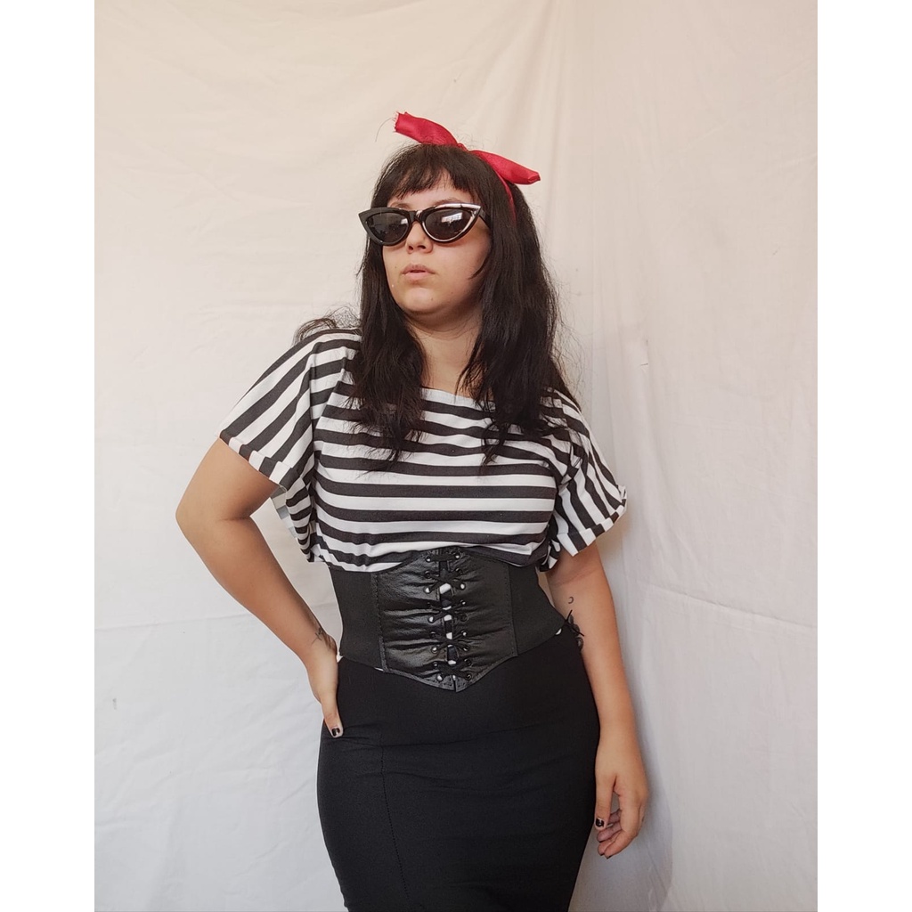 blusa listrada pin up