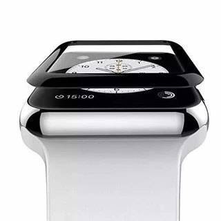 Kit2 Película de vidro para tela relógio 3D Curvada Appl Watch smartwatch Borda Preta Série 38MM 42MM