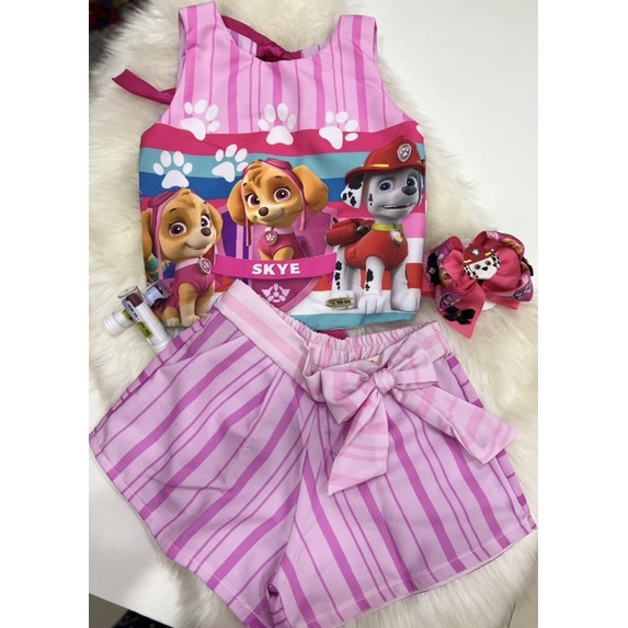 conjunto infantil patrulha canina festa Skay roupa patrulha canina ...